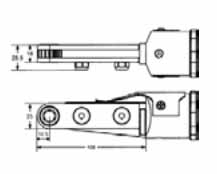Yaim YA 8591 Llave de Carraca de Uña M-8 Detalle